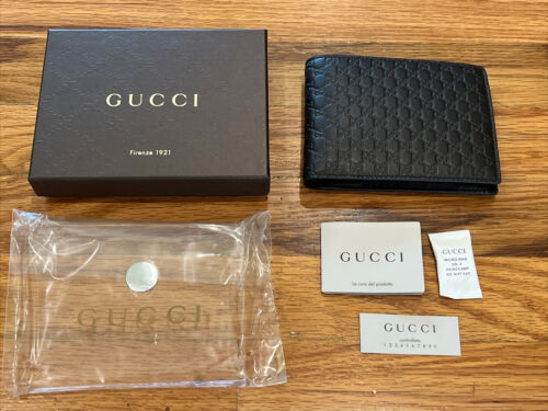 GUCCI Zip Wallet 391465 Brown Micro Gucci Wallet with Box GUCCI Zip Wallet 391465 Brown Micro Gucci Wallet with Box