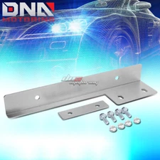 SILVER ALUMINUM FRONT BUMPER LICENSE PLATE RELOCATION KIT BRACKET HOOK TOW BAR