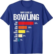 Funny Why I Lose At Bowling Joke Saying Theme Unisex T-Shirt