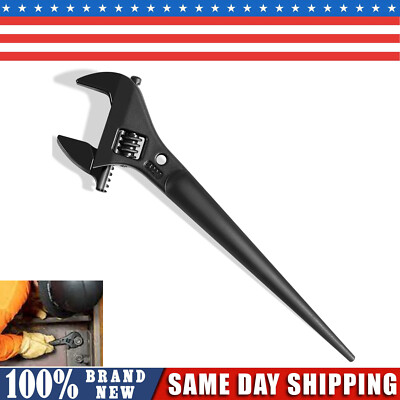 3227 Extra Wide Adjustable Wrench, Spud Wrench Fit for 1-7/16-Inch Nuts & Bolts