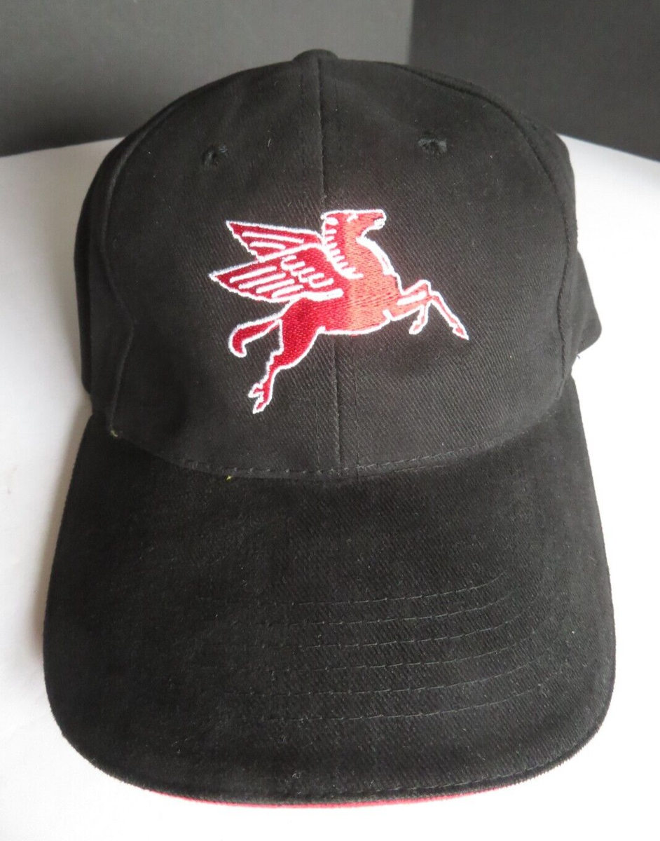 unitog vintage キャップ　mobil pegasus 60s VINTAGE Mobil® Pegasus Trucker Hat Buckle Adjust Cap Black W