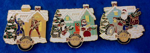 PROTOTYPE XMAS SANTA BIKE ELVES CHRISTMAS SERIES 2008 Hard Rock Cafe 3 PIN LOT