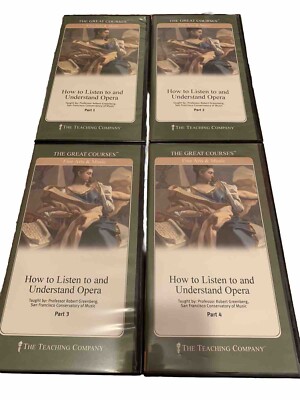 Great Courses: How To Listen To And Understand Opera Complete Set 8 DVDs & Guide