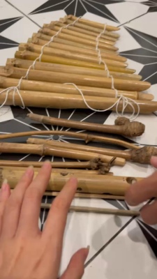 New Bamboo Xylophone Vietnamese Traditional Music Instrument T'rung Fair  Trade | eBay.de
