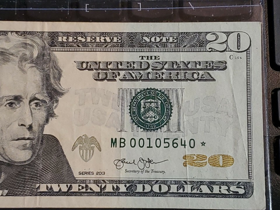 2013 $20 Bill Star Note Low Serial Number MB00105640* | eBay