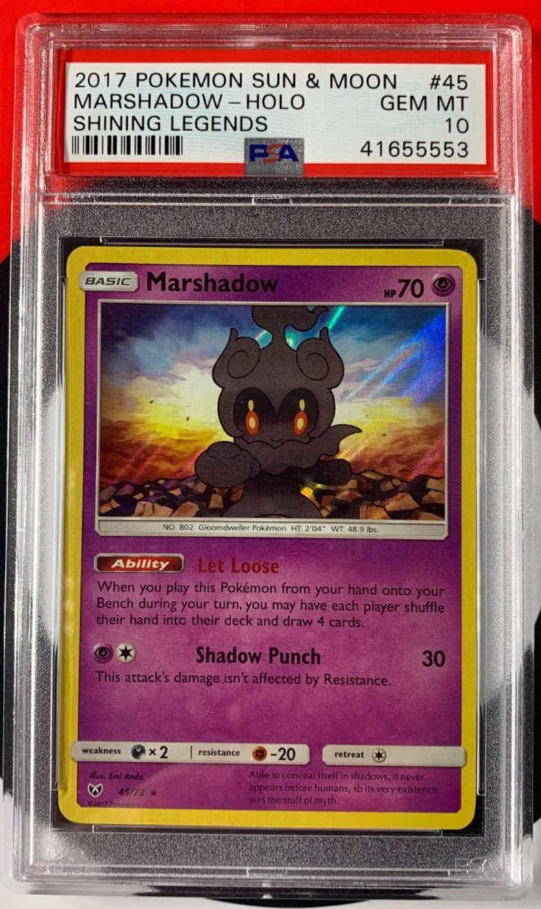 Marshadow 45/73 Shining Legends Holo 2017 Pokemon Card PSA 10 GEM MINT