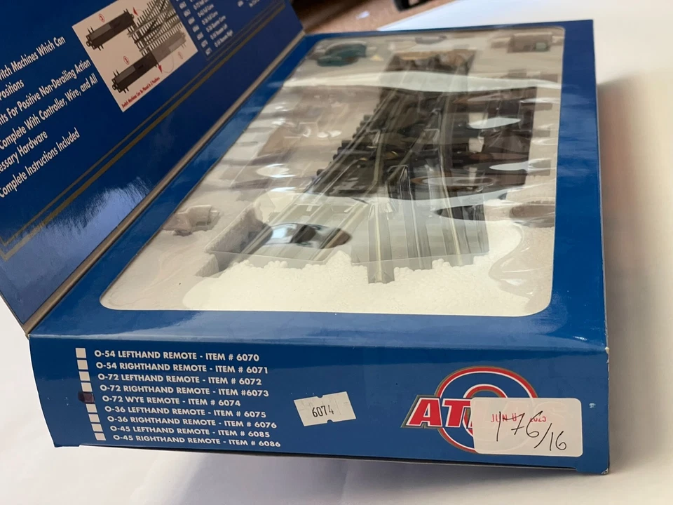 Atlas 6074 O Nickel Silver O-72 Wye Remote Switch Turnout Custom Supreme O-Gauge - Image 2 of 2