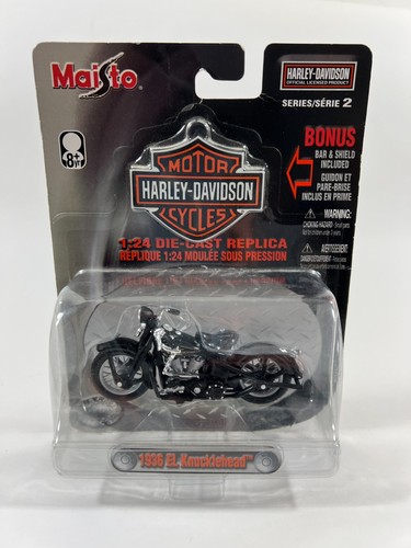 Harley Davidson Maisto 1936 EL Knucklehead Motorrad Die Cast 1:24 Serie 2