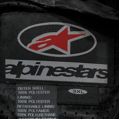 ALPINESTARS Armoured Mens Motorcycle Jacket Black 3XL - Picture 8 of 8