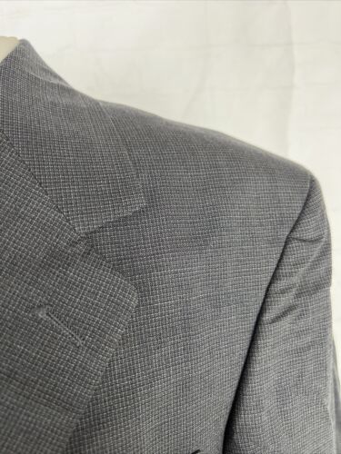 Bill Blass Men's Dark Gray Subtle Plaid Wool Suit 40R 34X28 $495 - Picture 2 of 16