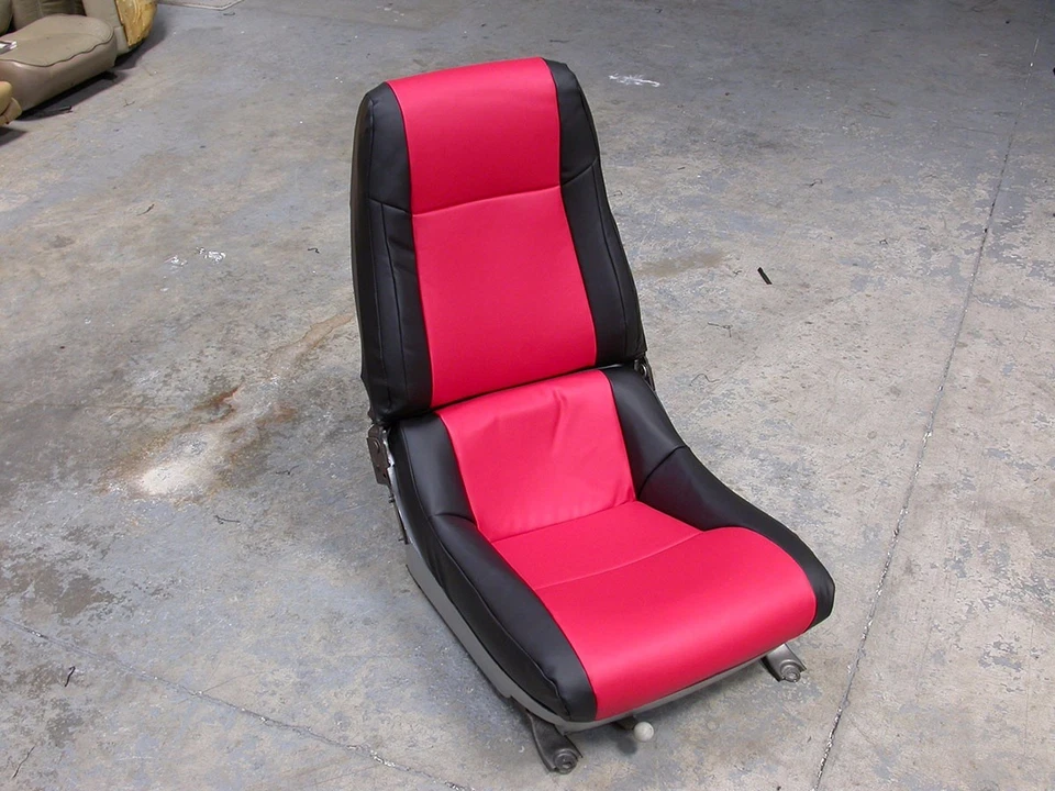2 fundas de asiento delanteras para Chevy Corvette C3 Iggee S 1979-1983 cuero ajuste personalizado Foto 2 de 4