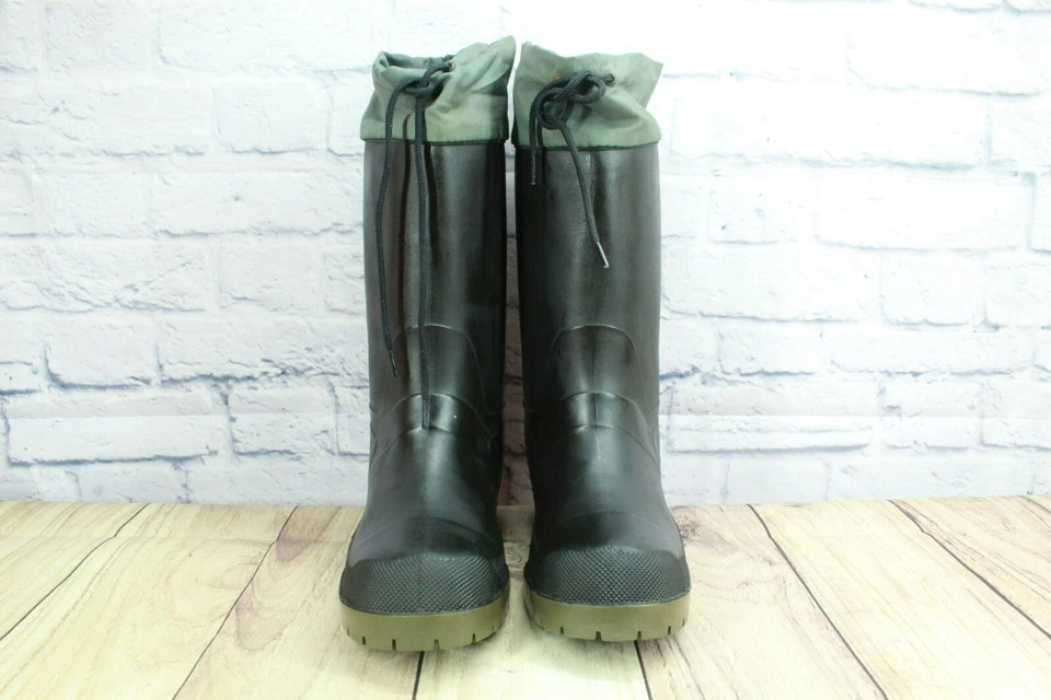 Botas de invierno LL Bean para hombre de goma negras impermeables aisladas a media pantorrilla talla 8 Foto 4 de 4