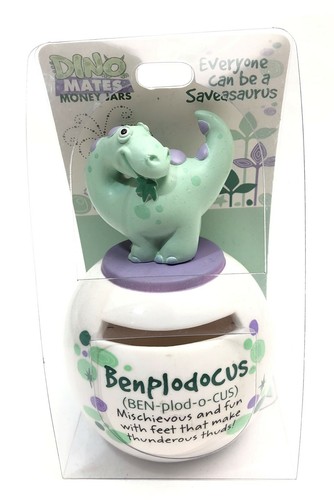 Dino Mates Money Jars Personalised Names Money Box Kids Saving Piggy Bank Gift - Afbeelding 43 van 169