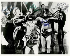 Batman Cast Autographed 8x10 Photo 1960 Batman Series REPRINT