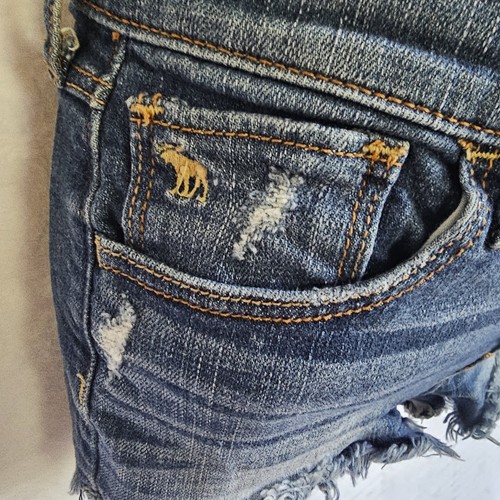 Abercrombie Jean Shorts Girls 12 Festival Y2k Denim Distressed Coastal Cowgirl - Picture 4 of 11