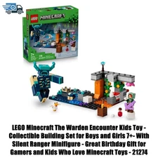 LEGO Minecraft The Warden Encounter Kids Toy - Collectible Building Set for Boys