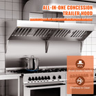 4Ft Commercial Exhaust Hood, Stainless Steel Food Truck Vent with 2 Oil Filters