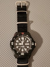 Men's Casio MRW-200H Day Date Quartz Watch. New Battery & Maratac Zulu Band!