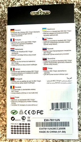Edimax N150 EW-7811UN Wi-fi Nano USB Adapter - Picture 2 of 7