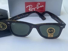NEW Ray-Ban RB2140 Original WAYFARER 902 Tortoise Frame G-15 Green Lenses 50mm