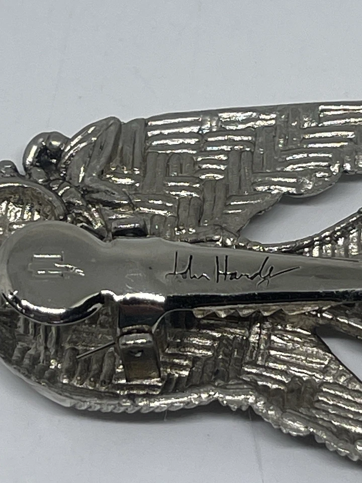 Vintage John Hardy Peace Dove Bird Tie Clip Tie Bar Silver Plated Signed 2 3/4” - Image 4 of 4