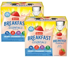 Carnation Breakfast Essentials, Creamy Strawberry Shake, 8 fl oz (12 Packs)