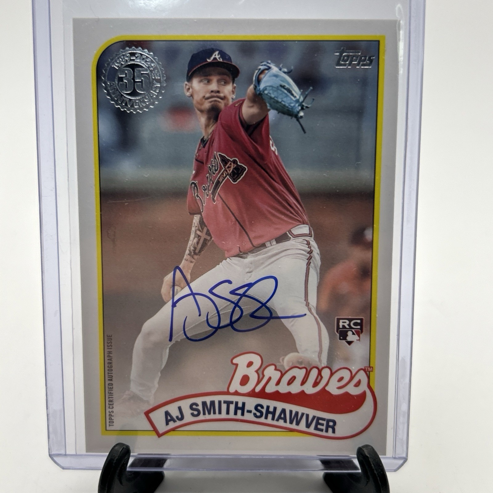 2024 Topps Update AJ Smith-Shawver 1989 Rookie ON CARD Auto #89BA2-AS BRAVES RC