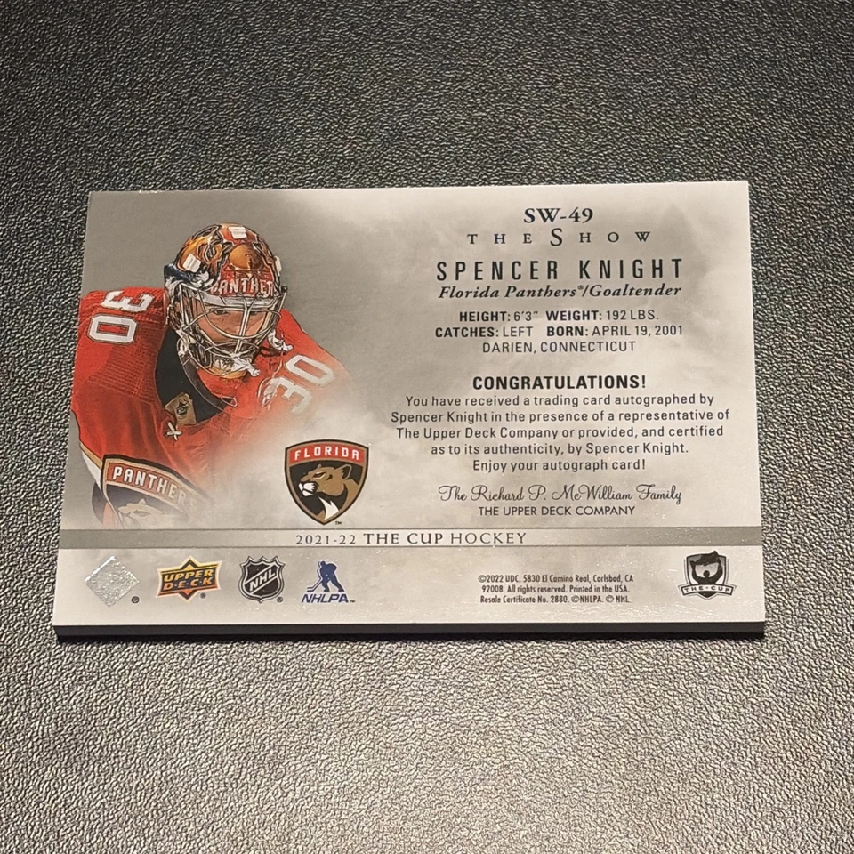 SPENCER KNIGHT - 2021 Cup The Show Auto #SW-49 - Image 2 of 2