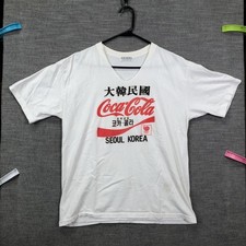 Vintage Coca-Cola Seoul Korea Olympics Shirt XL Sachers Graphic Tee Top 1988