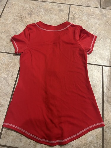 St Louis Cardinals Shirt Womens S Red MLB Baseball Jersey TX3 Cool - Picture 7 of 7