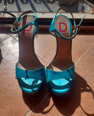 sandali azzurri con tacco