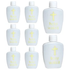 Holy Water Bottle, 60ml/2oz Holy Water Holder Plastic Empty Containers With S...