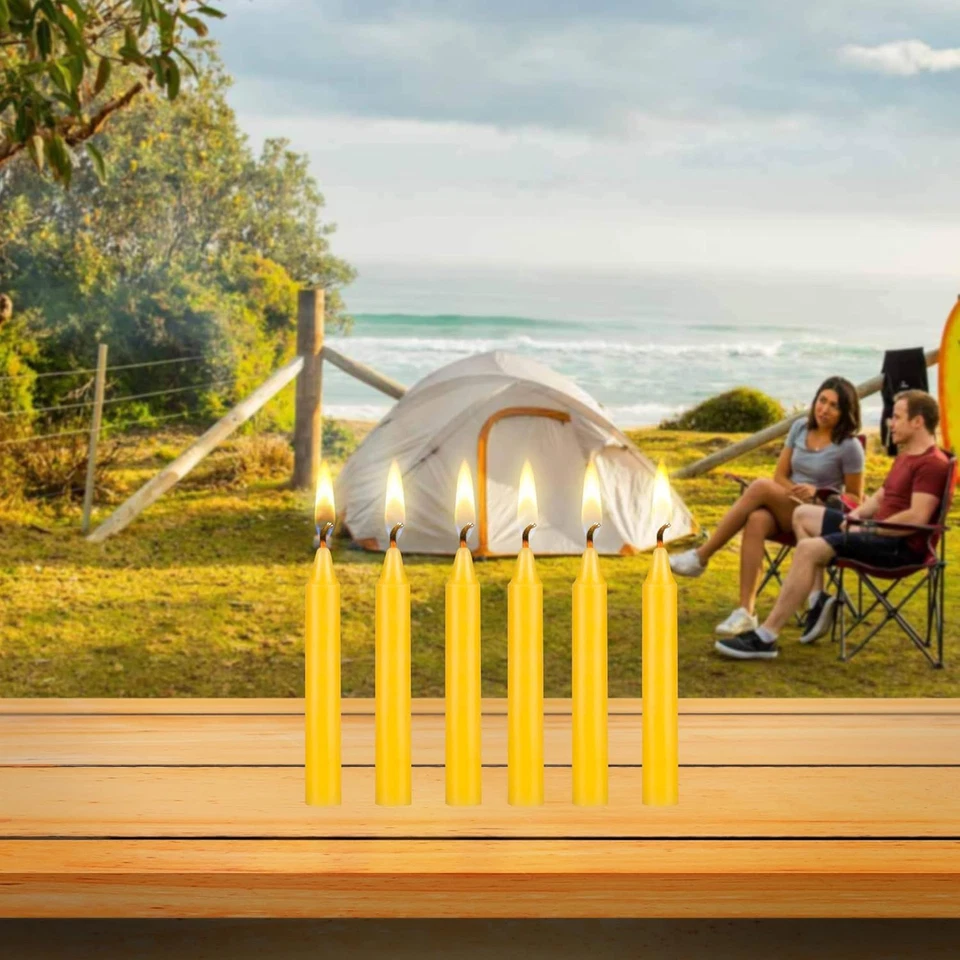 Mega Velas 8 Piezas Velas Cónicas Perfumadas Citronela, 8 Piezas, Amarillo Foto 2 de 4