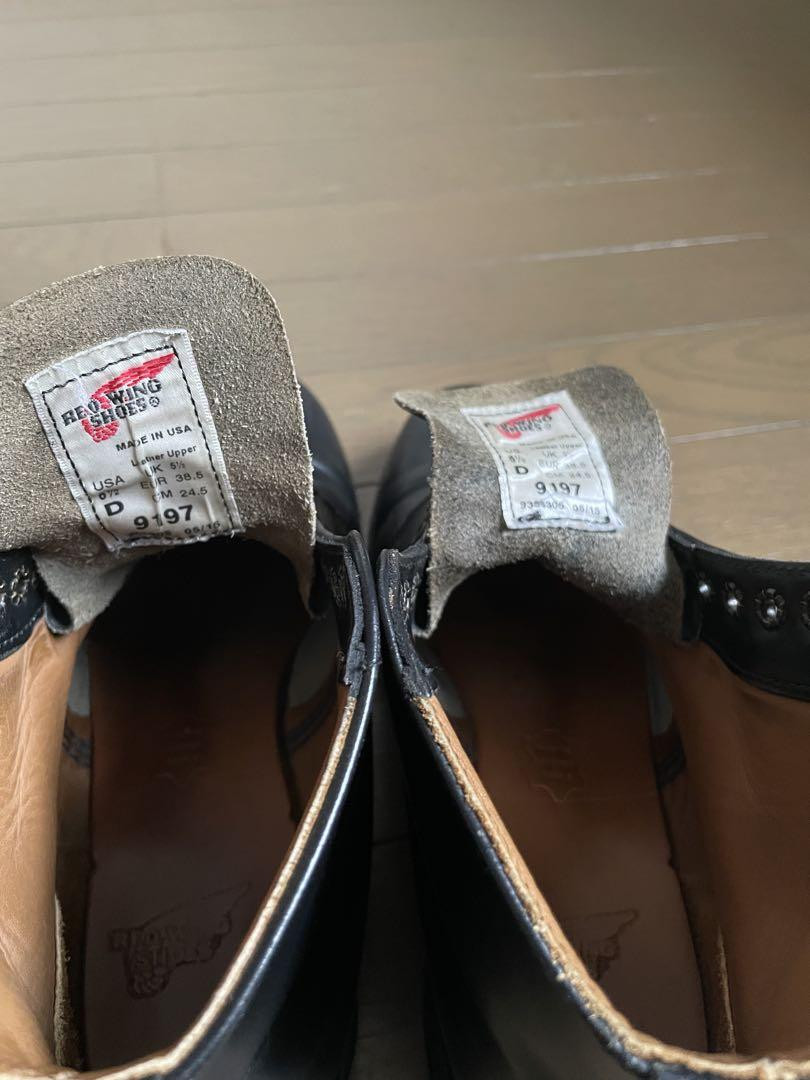 廃盤6.5D 9197 レッドウィング　ポストマンブーツ 9D 良品 15年】レッドウィング 9197 ポストマン 黒 ブラック