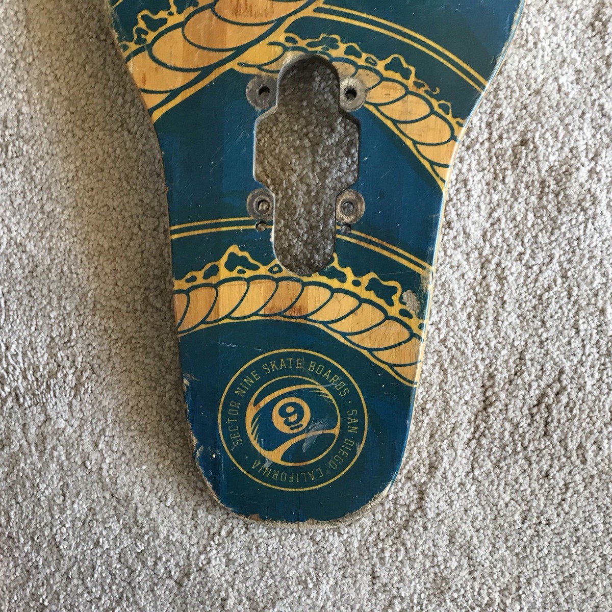 SECTOR NINE SKATE BOARD CO. VINTAGE DECK ONLY SKATE BOARD, SNAKE