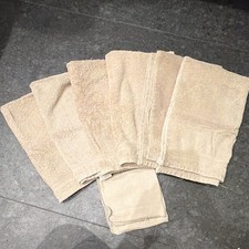 Vintage Brown Martha Stewart Hand Towels 100% Cotton Set of 6 Made In USA