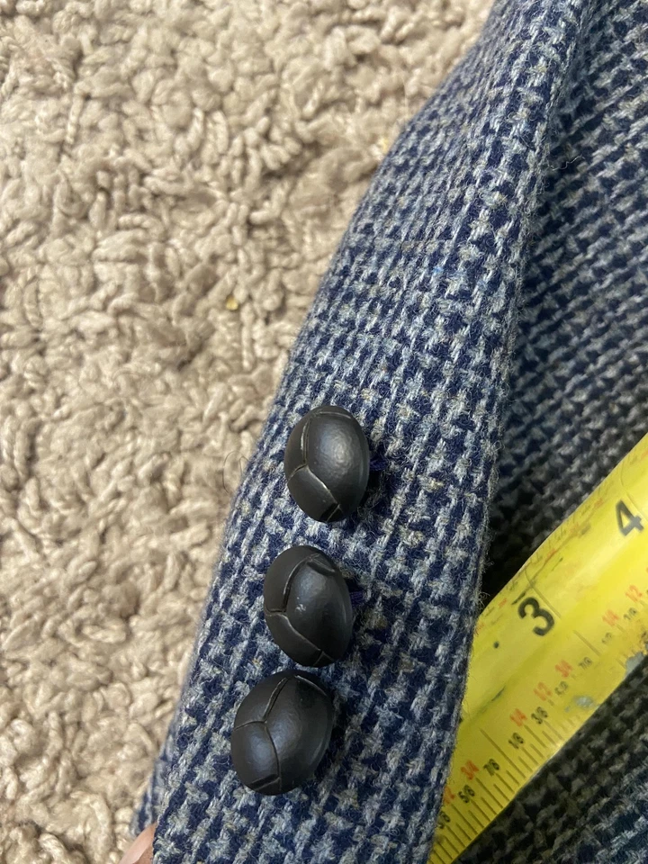 Pendleton Sport Coat Mens 42 Gray Wool Western Suede Yoke Elbow Patches USA - Image 4 of 4