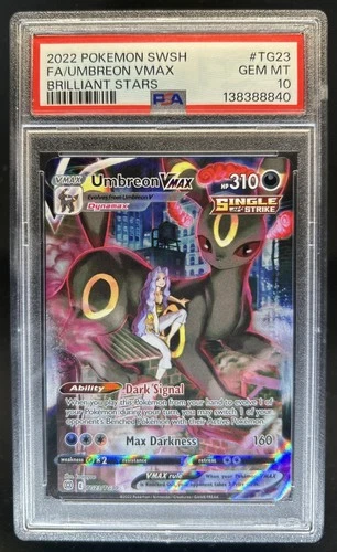 2022 Pokemon SWSH Brilliant Stars Umbreon VMAX Trainer Gallery #TG23/TG30 PSA 10