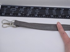 Gray Purse Strap with Silver Ends - Nice - About 42"