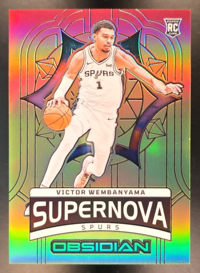 2023 Panini Obsidian Victor Wembanyama #5 Supernova Etch Reggae Flood /60 RC