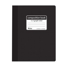C-Line Composition Notebook, 5 x 5, Graph Ruled, Black Marble 22301 