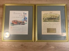 Pair 1933 Dodge Dependability Original Ads – Vintage Art Deco Auto Prints