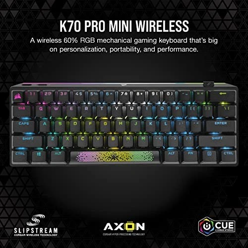 CORSAIR K70 PRO MINI WIRELESS RGB 60% Mechanical Gaming Keyboard – Swappable - Image 2 of 4