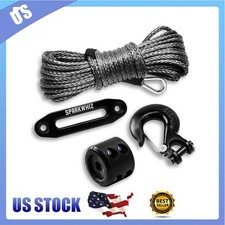 Synthetic Winch Rope 14 X 50ft 10000lbs And Sleeve Fairlead Stopper Hook Synthetic Winch Rope 14 X 50ft 10000lbs And Sleeve Fairlead Stopper Hook