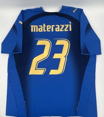 Italy 2006 Materazzi #23 Authentic Puma Jersey XL Men Blue | eBay