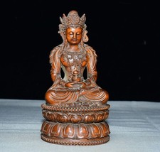 Exquisite Small Leaf Boxwood Guanyin Ornament