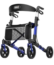 Vocic Z23 Rollator Walker for Seniors with Seat, Lightweight Rollator