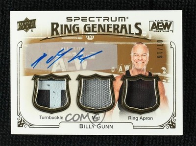 2021 Upper Deck AEW Spectrum Ring Generals Relics 7/16 Billy Gunn Auto 09q5