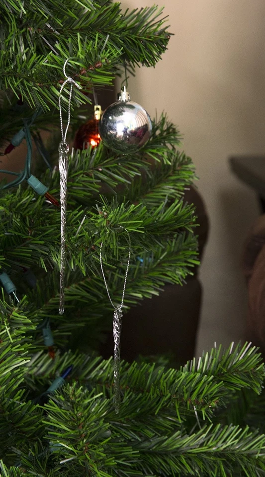 Conjunto de 24 enfeites de vidro transparente Kurt Adler decoração de férias sortidas - Imagem 3 de 4