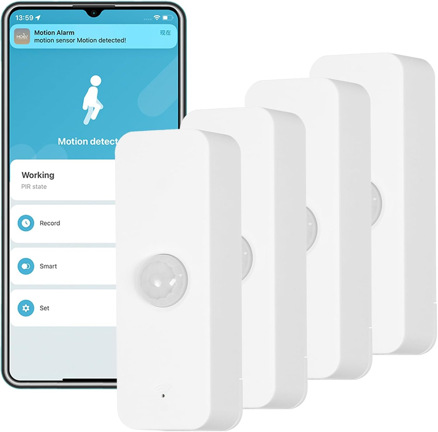 Sensore Movimento Wireless WiFi per Sicurezza Bambini e Casa